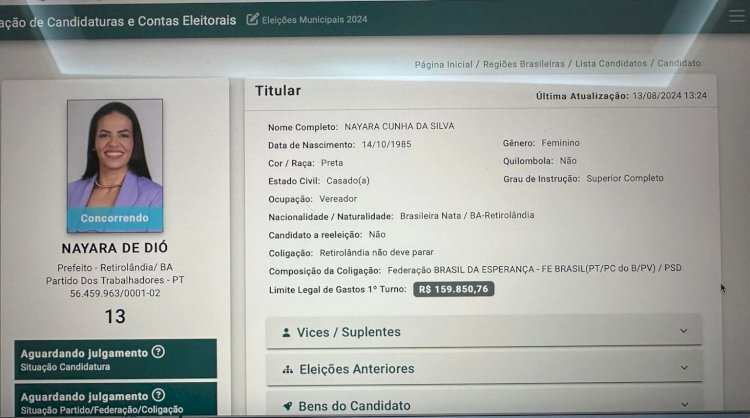 Candidata à Prefeitura de Retirolândia Altera Autodeclaração Racial e Surpreende Eleitores